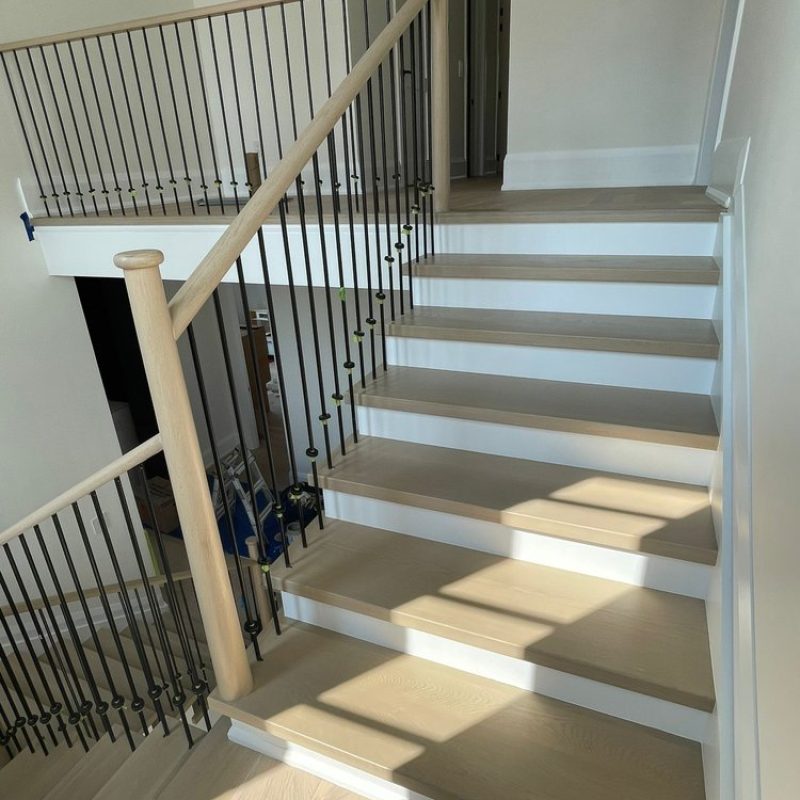 We skillfully applied the stain to achieve this stunning, beautiful finish.